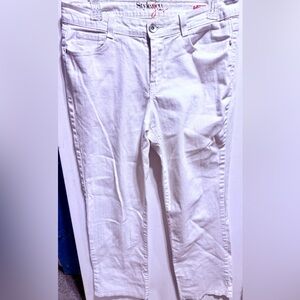Style & Co. Women's White Straight Leg Jeans